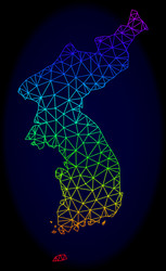Polygonal network spectrum mesh map vector