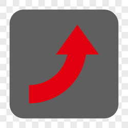 rotate up rounded square button vector image
