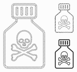 toxic vial mesh network model and triangle vector image