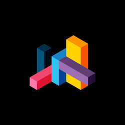 abstract background 3d cubes cubic elements vector image