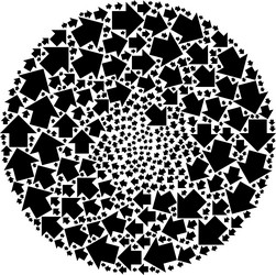 Direction arrow icon exploding spheric cluster vector