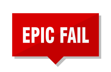 Epic fail red tag vector