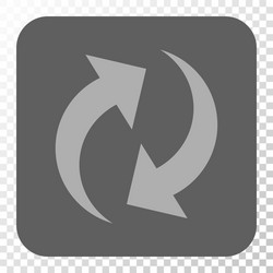 refresh rounded square button vector image