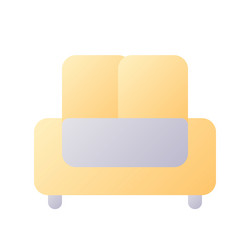 sofa pixel perfect flat gradient two-color ui icon vector