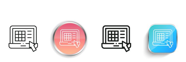 chess game icon thin linear regular and button vector image