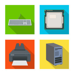 isolated object laptop and device symbol set vector image