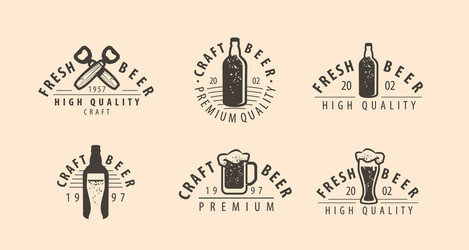 beer symbol or label pub brewery drink concept vector