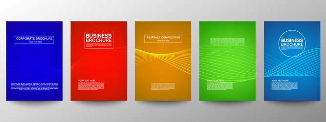 cover geometric minimal set abstract line pattern vector image