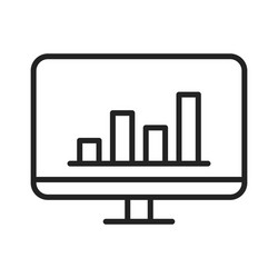 Data analysis web icons in line style graphs vector