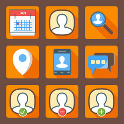 flat style icon set for web and mobile application vector image