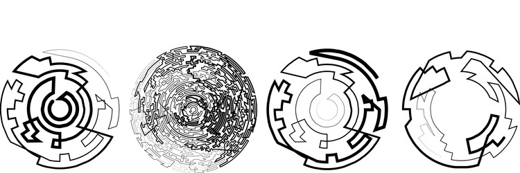 geometric random circular element abstract vector image