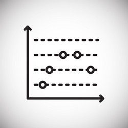 Graph line icon on background for graphic and web vector