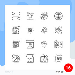 group 16 modern outlines set for paper vector