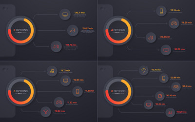presentation infographic structure chart vector image