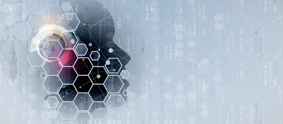 Artificial intelligence technology web background vector