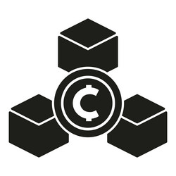 block chain icon simple concept currency vector