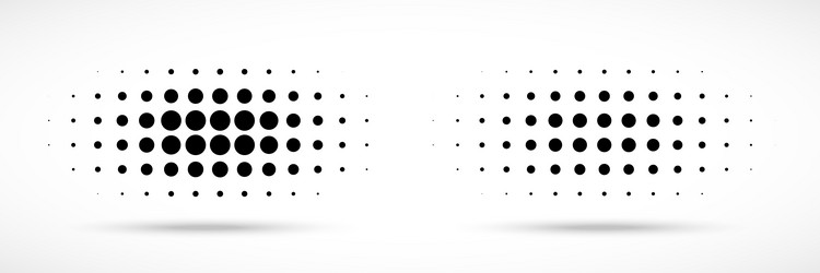 halftone dots curved gradient pattern shape logo vector image