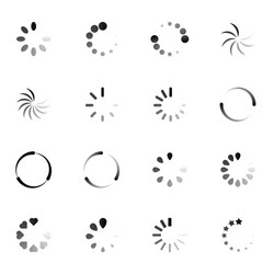 Isolated loading icon set on white background vector
