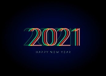 new year 2021 numbers for digital display design vector image