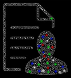 bright mesh network user list page with flash vector image