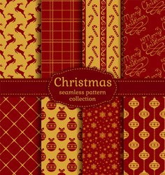 Vintage christmas design elements set Royalty Free Vector