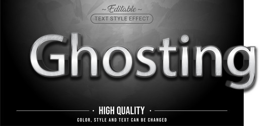 editable text style effect - ghosting vector image