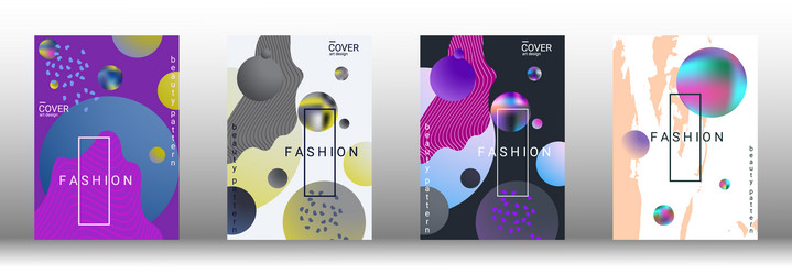 future futuristic template with abstract forms vector image