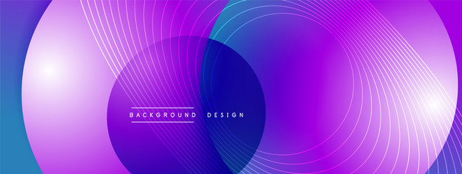 gradient circles with shadows techno vector image