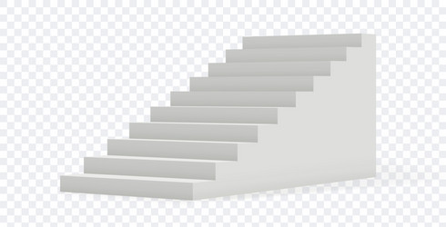 isolated stair 3d realistic staircase vector