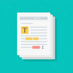 text file or document content editing icon vector image