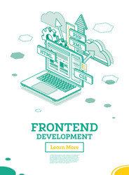 frontend development isometric concept vector image