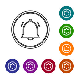 grey line circle button and chat notification vector image