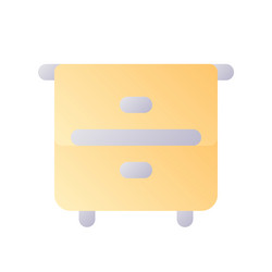 nightstand pixel perfect flat gradient two-color vector image