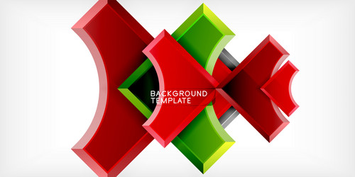 square arrow shapes with round elements vector image