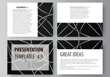 Set of business templates for presentation slides vector