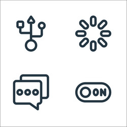 ui line icons linear set quality vector image