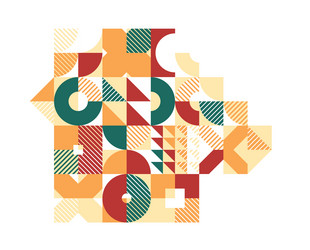 abstract geometric background modular tiling vector image