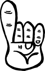 click icon hand pointer index finger up vector image