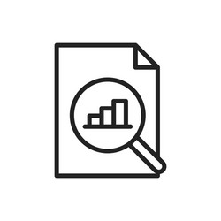 data analysis web icons in line style graphs vector image