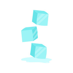 ice cubes cold transparent frozen block stock vector image