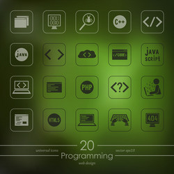 Set of programming icons vector