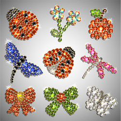 Pink Rhinestones Vector Images (over 400)