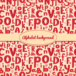 Background with latin letters of different sizes vector