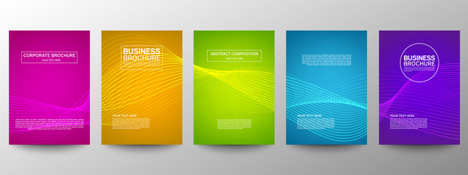 cover geometric minimal set abstract line pattern vector image