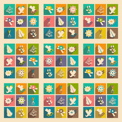 Flat with shadow concept and mobile application vector