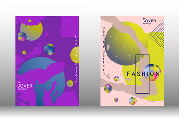 future futuristic template with abstract forms vector image