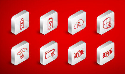 set line computer api interface smartphone vector image