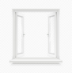 White classic plastic window Royalty Free Vector Image