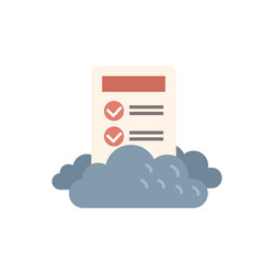 cloud computing completing task on clipboard vector image