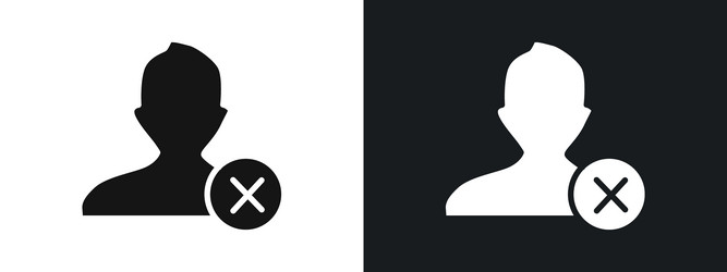 block user icon linear graphics set in black vector image